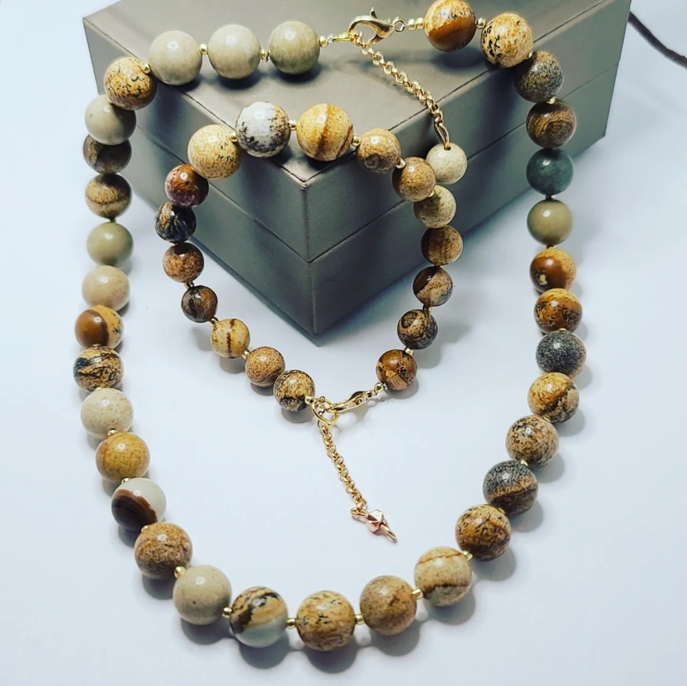 Picture Jasper necklace - Picture 3 of 4